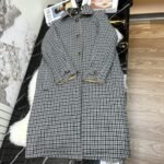 Miumiu Reversible Twill And Check Trench Coat Limestone And Slate Gray Ms2131 1798 F04U0 S Ooo - Image 5