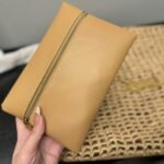 Saint Laurent Oxalis In Raffia Crochet And Leather Vintage Brown 41Cm 773984Gaaeb9718 - Image 4