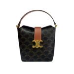 Celine Mini Bucket Triomphe In Triomphe Canvas 17Cm