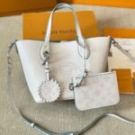 Louis Vuitton Blossom Mahina Bag With Lv Circle Motif White 23Cm - Image 3