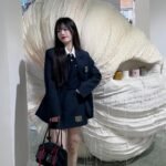 Miumiu Single Breasted Mohair Jacket Black Yellow Gold Mh1927 12I1 F0R84 S Am1 - Image 4