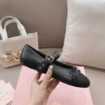 Miumiu Leather Ballerinas In Black 5F210E 070 F0002 F 005 - Image 4