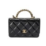 Chanel 24B Metal Twist Woc Black 20Cm