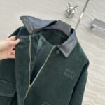 Miumiu Padded Corduroy Blouson Billiard Green Ml1326 1795 F0L76 S Ooo - Image 4