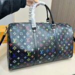 Louis Vuitton X Takashi Murakami Keepall Bandoulière 50 Multicolored Black 50Cm M13745 - Image 4