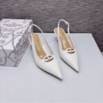 Valentino The Bold Edition Vlogo Slingback Pump 60Mm In Ivory - Image 3