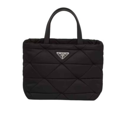 Prada Re Nylon Padded Tote Bag Black 23Cm 1Bg373 Rdjn F0002 O1O
