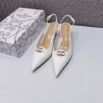Valentino The Bold Edition Vlogo Slingback Pump 60Mm In Ivory - Image 9