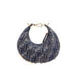 Fendi Fendigraphy Mini Bag Blue Chenille 20Cm 8BS081ASU0F1PQM