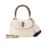 Gucci Bamboo 1947 Small Bag 21Cm White 675797 10Odt 8454