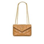 Saint Laurent Toy Puffer In Nappa Leather Light Brown 22Cm 7593371El072760