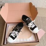 Miumiu Washed Denim Sneaker Black 5E384E Csl F0002 F 005 - Image 4