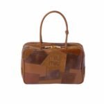 Miumiu Patchwork Beau Bag Cognac 34Cm 5Bb117 2Crv F0046 V Mln