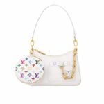 Louis Vuitton X Murakami Marellini Bag White 19Cm M13100