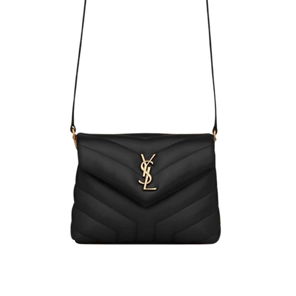 167-1-1 Saint Laurent Loulou Toy Strap Bag In Quilted Leather Black 20Cm 678401Dv7071000 - Image 1