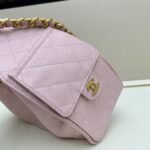 Chanel 25 Small Handbag Grained And Gold Tone Metal Light Pink 26Cm AS5293 B20304 NAGEO - Image 5