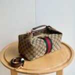 Gucci Vanity Medium Top Handle Bag Beige And Brown GG Canvas 27Cm ‎857799 FAFUF 9870 - Image 3