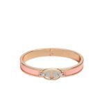 Hermes Mini Clic Anchor Chain Bracelet Rose Gold Tone With Light Pink H209000Fo1Zpm