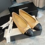 Chanel Ballerina Beige And Black G02819 X01000 C0204 - Image 3