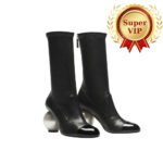 [Super Vip 1:1] Chanel Mid Boots Smooth Leather Black G46776 B22203 94305