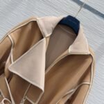 Louis Vuitton Monogram Accent Knitted Coat Camel Beige 1Ahzfy - Image 3