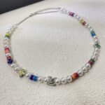 Louis Vuitton Mng Pearls Party Necklace Multicolor With Silver Metal M01500 - Image 2