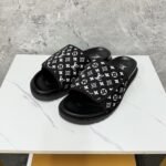 Louis Vuitton Miami Mule Mini Monogram Fabric Black 1Abftr - Image 2