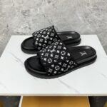 Louis Vuitton Miami Mule Mini Monogram Fabric Black 1Abftr - Image 3