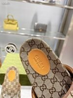 Gucci Women’S Gg Canvas Slide Sandal Beige Ebony - Image 2