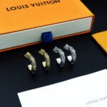 Louis Vuitton Lv Lozine Hoop Earrings Silver M03168 - Image 9