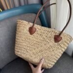 Miu Miu Palmetto Tote Bag Raffia In Tan 30Cm 5Bg206 2Ddh F0A5T - Image 5