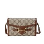 Gucci Horsebit 1955 Mini Bag ‎Beige And Dark Brown Gg Supreme 18Cm ‎699296 92Tcg 8563