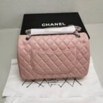 Gift Set: Chanel Classic Double Flap Bag Silver Hardware Light Pink 25Cm With Camellia Earrings Pink Abg218 B21624 U3368 - Image 3