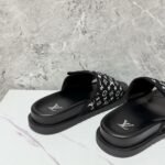 Louis Vuitton Miami Mule Mini Monogram Fabric Black 1Abftr - Image 4