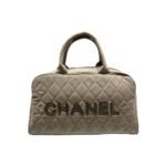 Chanel Matelasse Boston Handbag Brown 36Cm