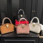 Valentino Garavani Rockstud Handbag In Grainy Light Pink 21Cm - Image 3