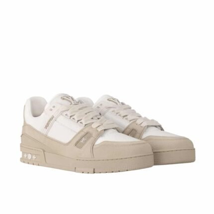 Louis Vuitton Lv Trainer Sneaker Beige 1Ahtm9
