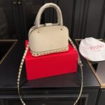 Valentino Garavani Rockstud Handbag In Grainy White 21Cm - Image 5