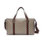 Gucci Medium Duffle Bag With Web Beige Ebony 45Cm 758664 Fack7 9768