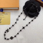 Louis Vuitton Lv Pearls Necklace Black M02445 - Image 3