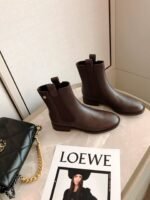 Chanel Ankle Boots With Elastic Side Panels Brown - Image 7