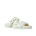 Fendi Feel Nappa Leather Slides White 8X8710Abohf1Svv