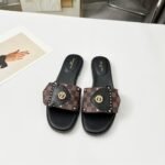 Louis Vuitton Lv Frame Flat Mule Cacao Brown 1Ahlr3 - Image 4
