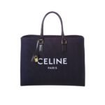 Celine Horizontal Cabas Tote Canvas Black 33Cm