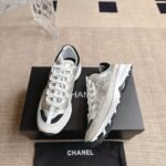 Chanel Sneaker Light Gold Light Gray And Black G46609 B21320 U2404 - Image 3