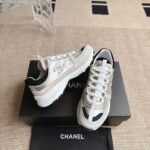 Chanel Sneaker Light Gold Light Gray And Black G46609 B21320 U2404 - Image 4