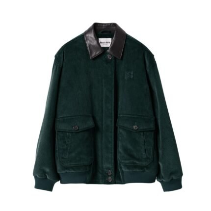 Miumiu Padded Corduroy Blouson Billiard Green Ml1326 1795 F0L76 S Ooo