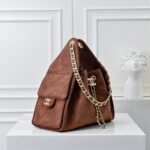 Chanel 25 Small Handbag Gold Tone Metal Brown 26Cm As5293 B18799 U3950 - Image 3