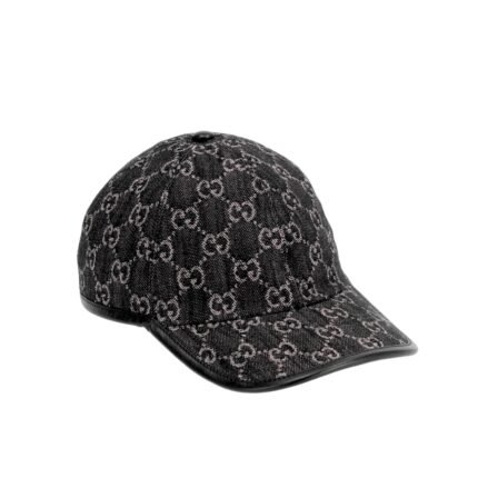 Gucci Gg Denim Baseball Hat Black
