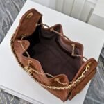 Chanel 25 Small Handbag Gold Tone Metal Brown 26Cm As5293 B18799 U3950 - Image 7